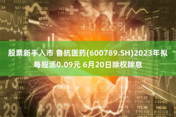 股票新手入市 鲁抗医药(600789.SH)2023年拟每股派0.09元 6月20日除权除息