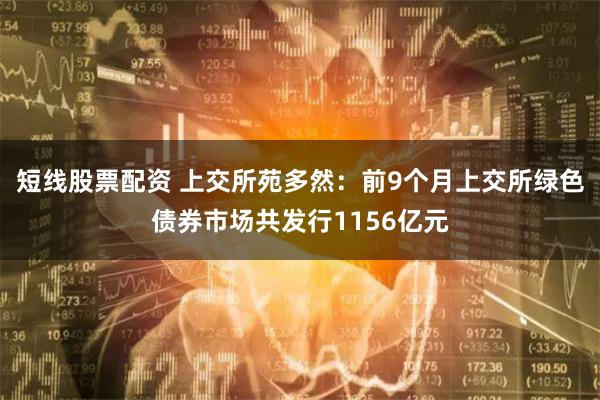 短线股票配资 上交所苑多然：前9个月上交所绿色债券市场共发行1156亿元